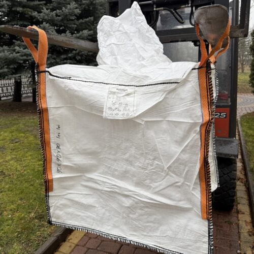 Big Bag rozmiar zewnętrzny 90x90x90 cm, tkanina PP biała