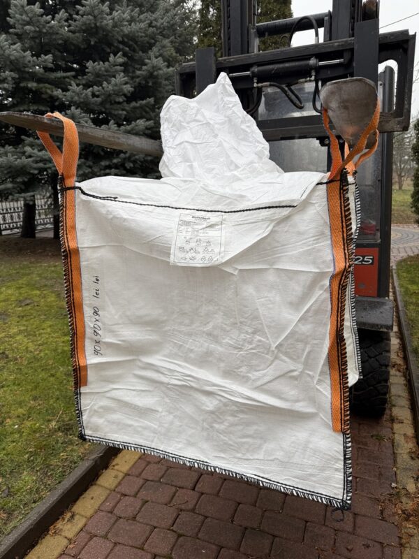 Big Bag rozmiar zewnętrzny 90x90x90 cm, tkanina PP biała