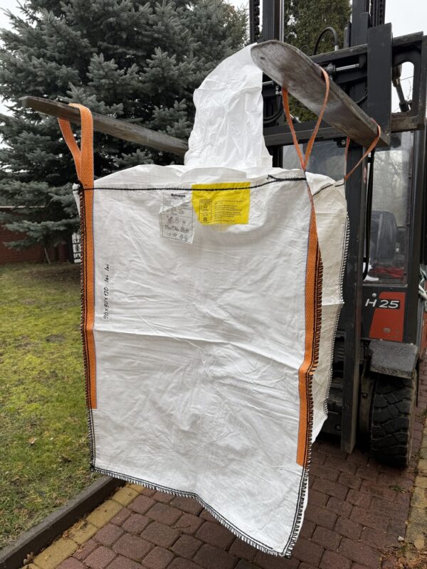 Big Bag rozmiar zewnętrzny 90x90x120 cm, tkanina PP biała