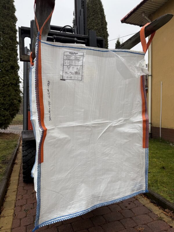 Big Bag rozmiar zewnętrzny 90x90x120 cm, tkanina PP biała
