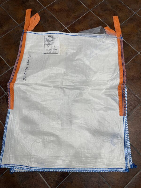 Big Bag rozmiar zewnętrzny 90x90x120 cm, tkanina PP biała