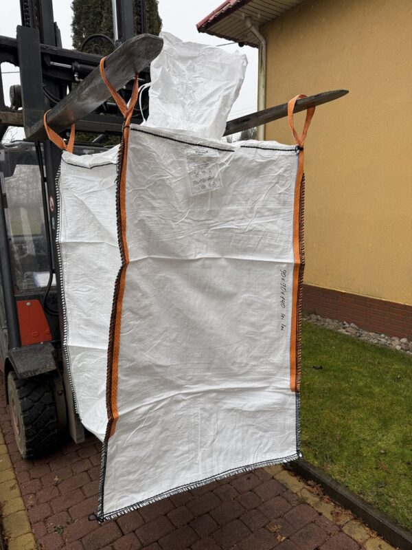 Big Bag rozmiar zewnętrzny 90x90x140 cm, tkanina PP biała