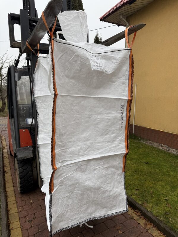 Big Bag rozmiar zewnętrzny 90x90x180 cm, tkanina PP biała